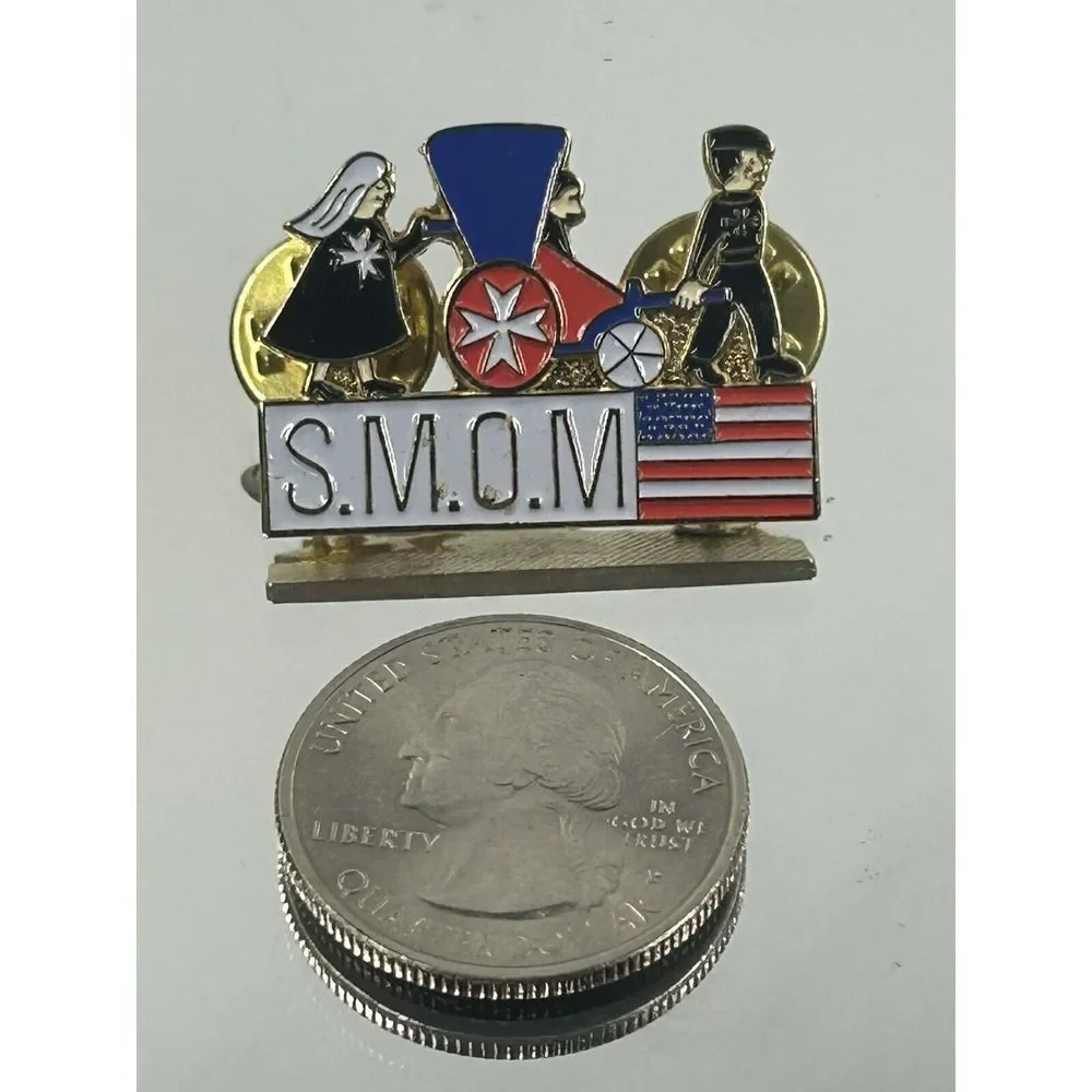 SMOM Dual Clutch Lapel Tack Pin‎